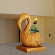 FLAMINGO-bust-planter-3.png Flamingo bust planter pot flower vase 3d print stl file