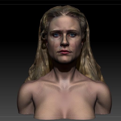 Dolores_0006_Layer 9.jpg Fichier OBJ Dolores Abernathy de Westworld Evan Rachel Wood Buste de Rachel Wood・Design pour imprimante 3D à télécharger, JanM15