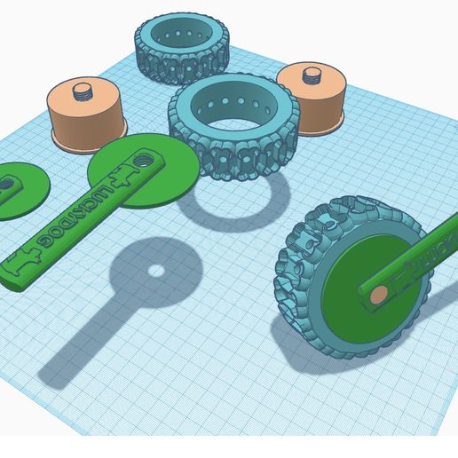 Luckydog scooter, dog biscuit, Present 3D model