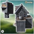 5.jpg Medieval building with cauldron outside and annex with arch (40) - Medieval Fantasy Magic Feudal Old Archaic Saga 28mm 15mm