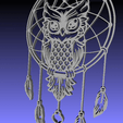 snapshot02.png Owl dream Catcher (Buho, lechuza, atrapasueños). Arte 2D.