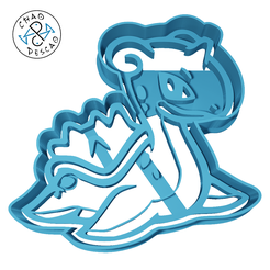 Cartoon-Lapras-6cm.png STL-Datei Lapras - Pokemon - Ausstechform - Fondant・3D-Druck-Idee zum Herunterladen
