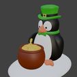 penguin-st-patrick-with-pot-render.jpg St. Patrick's Day Penguin with Pot O' Gold