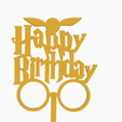 hp1.png Happy Birthday Topper Harry Potter style