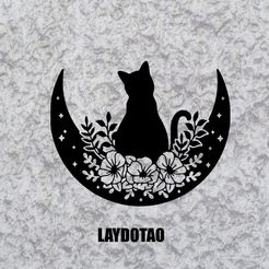 Sin-título.jpg cats on the moon flower wall decoration