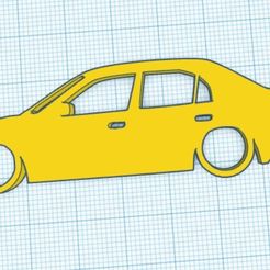 Web-capture_1-12-2023_15744_www.tinkercad.com.jpeg Toyota Corolla Sedan AE100 Silhouette Keyring