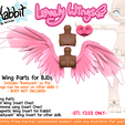wing-disp.png [Kabbit BJD] Lovely Wings for BJDs and Kabbit - (For FDM and SLA Printers)