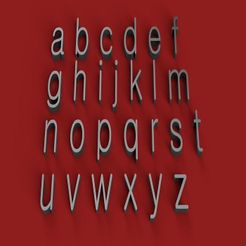 rendermin.jpg Archivo 3D GULIM Fuente minúscula 3D letras archivo STL・Modelo de impresora 3D para descargar