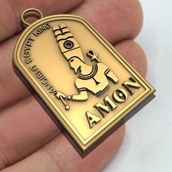 amon-6.jpg STL file AMON Egyptian KING Pendant・3D printable design to download
