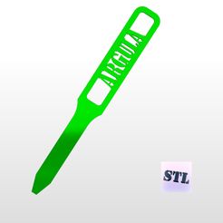 ARGULA-1.jpg ARGULA, Spice labels, garden Markers - ARGULA. Plant stakes, plant labels - stl file 3d printing. Garden stake and herb markers - plant tags