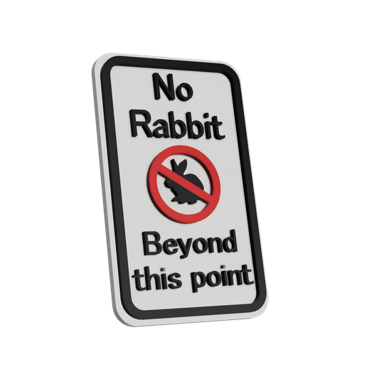 🐇 no rabbits・ 3MF File for 3D printing・Cults