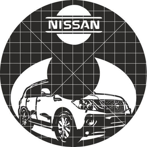 ⏺️ Nissan for laser cutting on vinyl record DXF file・ DXF File for CNC ...
