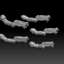 X5-ARMS-WITH-PISTOL-PICTURE.png STL file Arms with Pistol, Space Boyz, Marines Bitz・3D print design to download