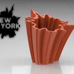 SkyLine-NewYork-Vase-01.jpg Fichier STL gratuit Vase SkyLine : NEW YORK・Modèle à télécharger et à imprimer en 3D