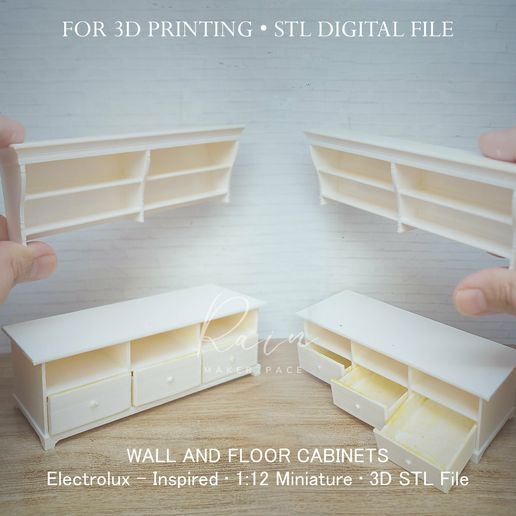 MINIATURE IKEA-INSPIRED LIATORP TV STORAGE COMBINATION | MINIATURE FURNITURE