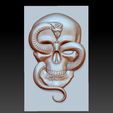 skullAndSnakeB1.jpg skull and snake model of bas-relief