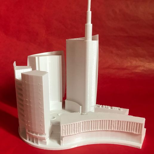 🟪 Gae Aulenti square in Milan・ STL File for 3D printing・Cults