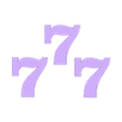 777_Letters.stl Slots 777 LED Sign