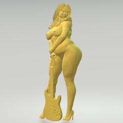 Belinda.png 3D file Belinda Plus Size BBW Rock n Roll Girl・3D printer design to download