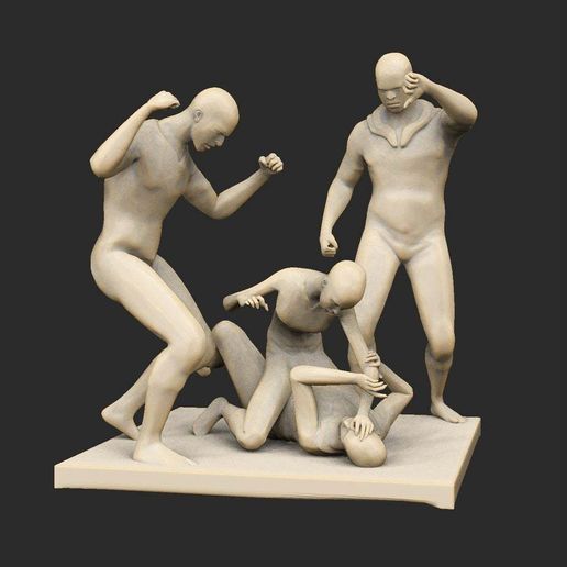 Cyberpunk People Street x6 3D model