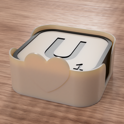 6b2712e3-c846-4865-a576-18a17ee1b2d7.png Free STL file LOVE/VALENTINE'S COASTER SET WITH HOLDER SCRABBLE STYLE・3D printer model to download
