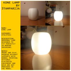Kone-Lamp_Card.jpg STL file Kone Lamp・3D printer model to download