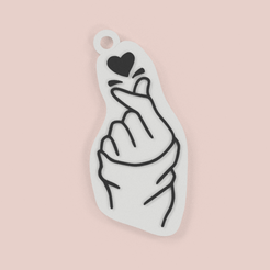 simbolo-amor-coreano.png STL file Korean symbol fingers heart (Finger heart)・3D printer design to download