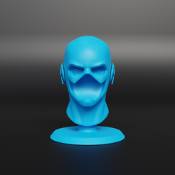1.png STL file The Flash bust(no face)・Template to download and 3D print