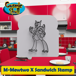150-M-Mewtwo-X.png STL file Mega-Mewtwo X Sandwich Stamp・3D printing template to download, CosmicSkull