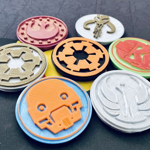 Star Wars Pop Badges Rebel, Jedi, Imperial, Mandalorian, Trooper 3D model