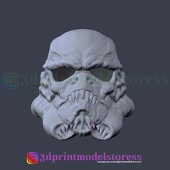 Stormtrooper_zombie_003.jpg 3D file Stormtrooper Star Wars Zombie Helmets Cosplay Costume Halloween 3D Printing Model・3D printing template to download