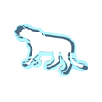 im ae’ / $ & Dye cookie cutter jaguar on a white background stock , Aggression, Animal, Animal Body Part, Animal Head