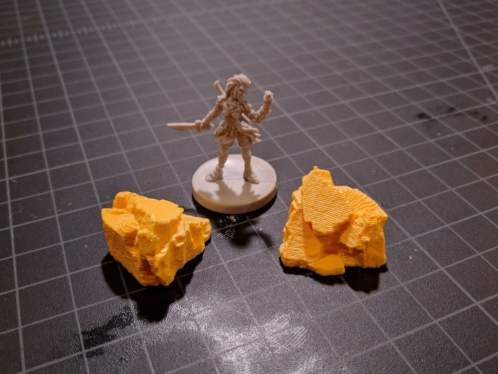 49126e8a11ebca9fb489c99590f2a215_display_large.jpg Download free STL file Boulders for Gloomhaven - Sculpted (1, 2, 3 Hex) • 3D printer object, RobagoN