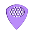 P3M1 6mm.stl Palheta de guitarra grossa em forma de favo de mel