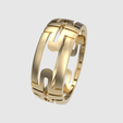 rotating_55.png Bold Geometric Pattern Ring 3D print