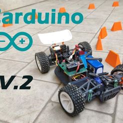 Cover_Image.jpg Бесплатный STL файл Carduino V2 (The Arduino based RC car)・Модель 3D-принтера для скачивания
