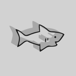 Shark.png Fichier STL Décoration de requins - 2D Art・Idée pour impression 3D à télécharger