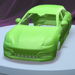 a001.png STL file PORSCHE PANAMERA GTS SPORT TURISMO 2019 (1/24) printable car body・Template to download and 3D print