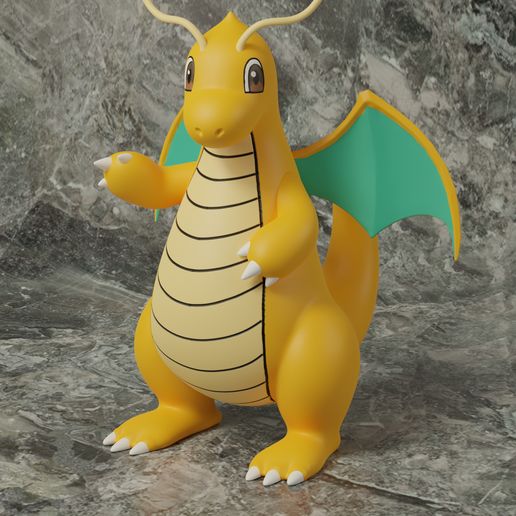 dragonite.jpg Archivo STL pack evolución pokemon dragonite・Modelo para descargar e imprimir en 3D, alleph3D
