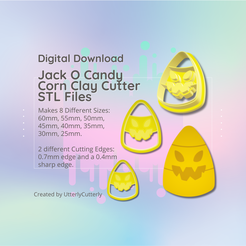 Cover-7.png STL-Datei Clay Cutter STL File Jack O Candy Corn - Halloween Ohrring Digital File Download- 8 Größen und 2 Ausstecherversionen, Ausstecher・Modell für 3D-Drucker zum Herunterladen