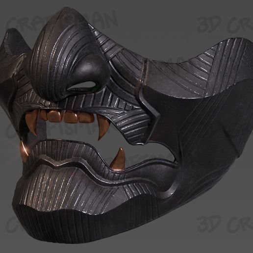 Screen Shot 2020-08-03 at 9.02.03 pm copy.jpg Descargar archivo OBJ FANTASTIAS DE TSUSHIMA - Sakai Mask juego de disfraces japonés de Cosplay • Objeto para impresora 3D, 3DCraftsman