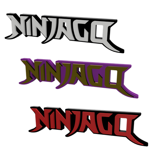 Ninjago Logo Svg 3D MULTICOLOR LOGO/SIGN Ninjago・ STL File For