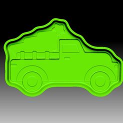 XmasTruck-VACUUM-PIECE.jpg STL file CHRISTMAS TRUCK BATH BOMB MOLD・3D print design to download