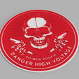 1.png Caution High Voltage Do Not Touch Logo Wall Poster