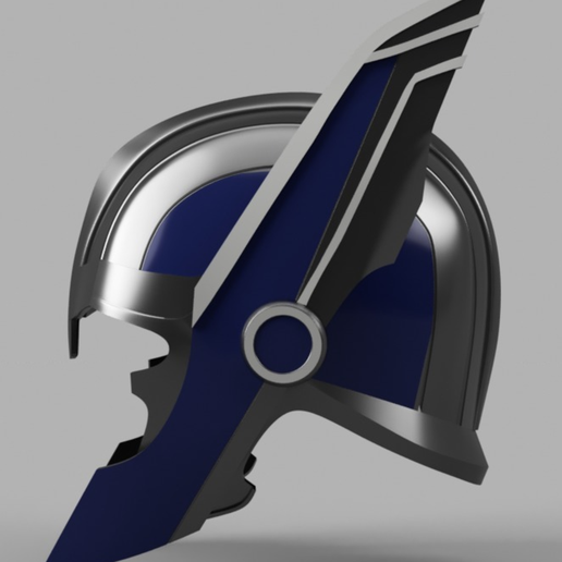 Capture d’écran 2017-09-15 à 11.02.07.png Download free STL file Thor Ragnarok Helmet (Wing Rotator) • 3D print template, VillainousPropShop