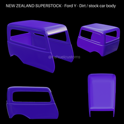 Nuevo-proyecto-2021-12-14T182025.765.png Télécharger fichier STL NEW ZEALAND SUPERSTOCK - Ford Y - Carrosserie de voiture de terre / stock-car • Design pour imprimante 3D, ditomaso147