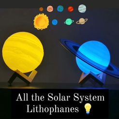 ff.jpg STL file Solar System lithophane ALL THE PLANETS. Sistema solar litofanias・3D print design to download