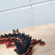 Kristalldrache, bewegliches Flexi-Wackeltier, Druck an Ort und Stelle, Fantasy