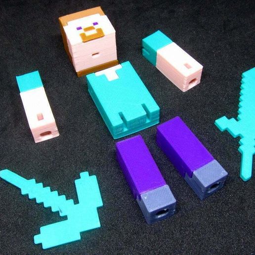 Steve_Articulated-2.jpg minecraft articulated steve