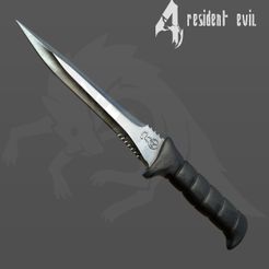 1.jpg Residual Evil 4 remake (RE4) Leon Kennedy Knife 3D model for cosplay